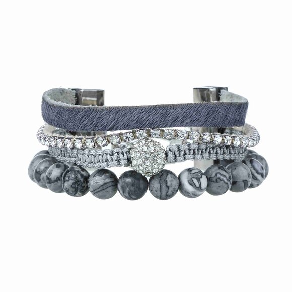 Victoria Emerson - Zoom beaded and Crystal Wrap Bracelet